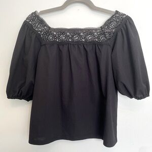 Ann Taylor Black lace top